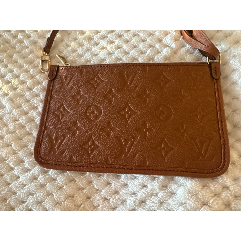 Louis Vuitton Cognac Embossed Monogram Leather Wristlet - Picture 3 of 9